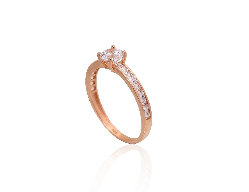Gold ring with Zirkons - Image 2