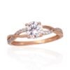 585 gold engagement rings with diamonds and zircon stones for women
