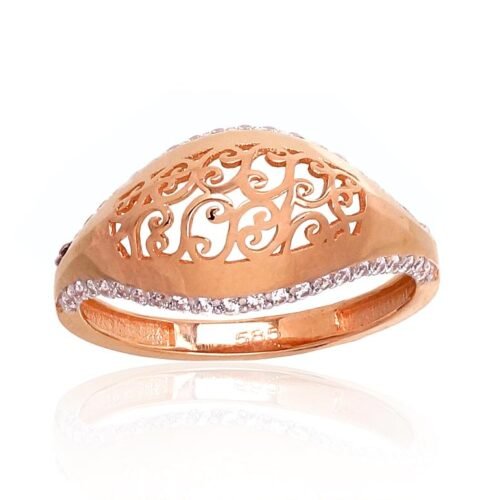 Gold ring with Zirkons