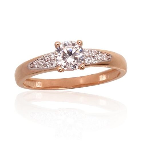 Gold ring with Zirkons