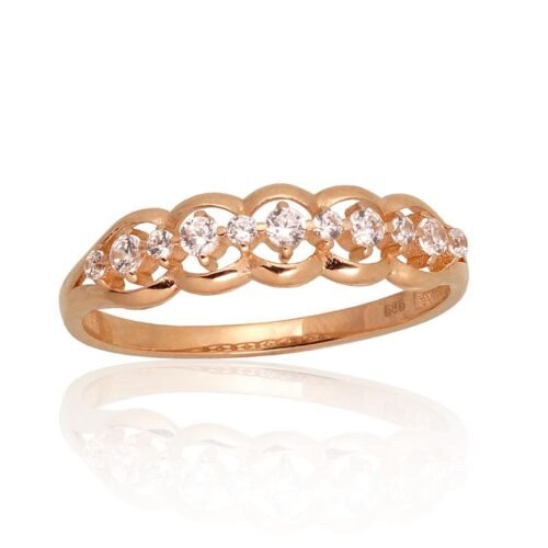 Gold ring with Zirkons
