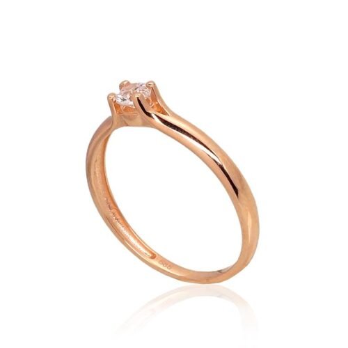 Alternative view of Gold ring with Zirkons