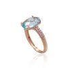 Gold ring with Zirkons , Sky Blue Topaz - Image 2