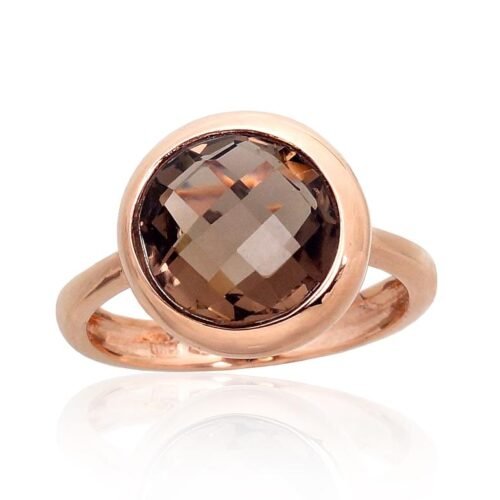 Gold ring with Smoky Quarz