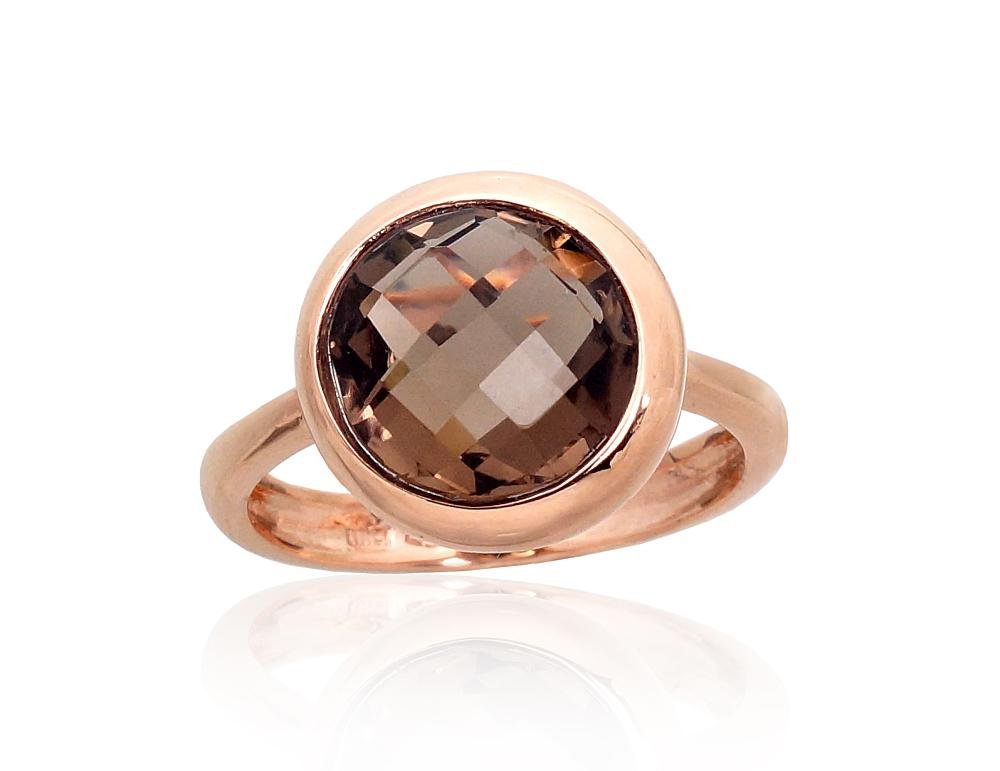 Gold ring with Smoky Quarz