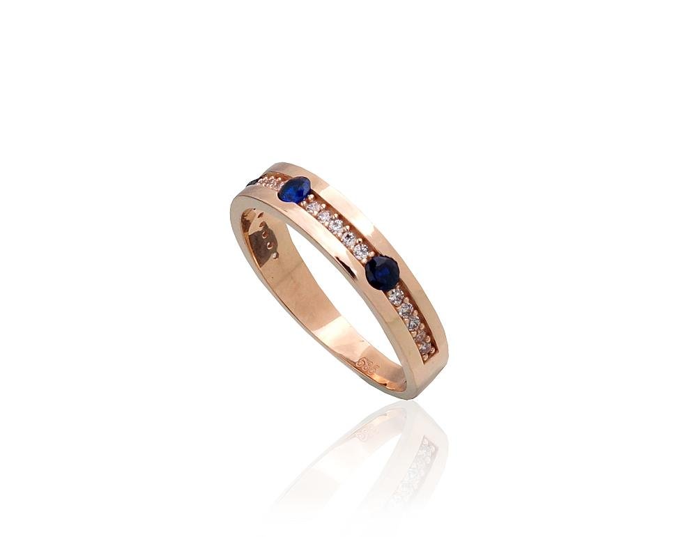 Gold ring with Zirkons - Image 2