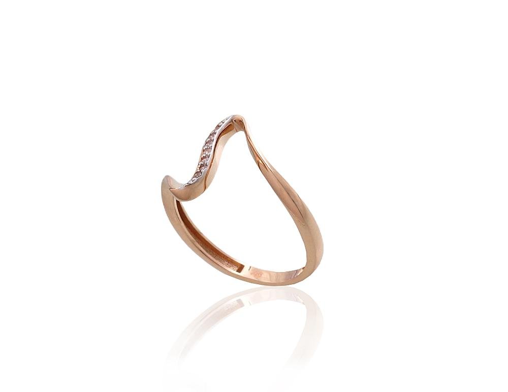 Gold ring with Zirkons - Image 2