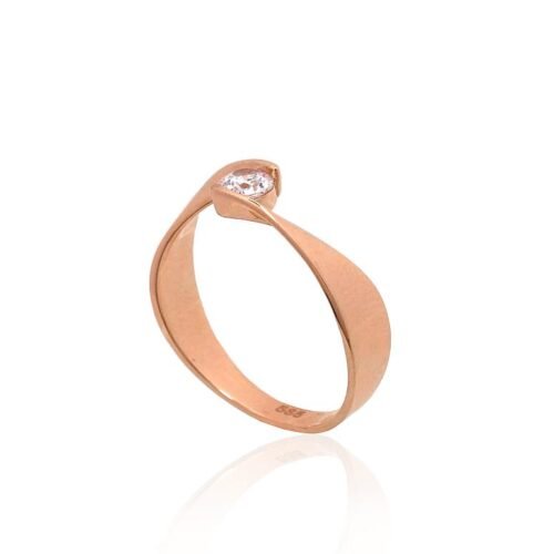 Alternative view of Gold ring with Zirkons