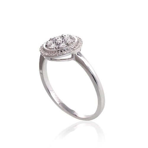 Alternative view of Gold ring with Diamonds