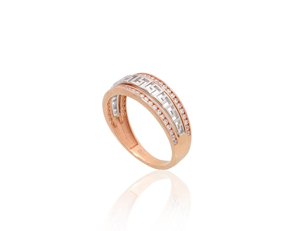 Gold ring with Zirkons - Image 2