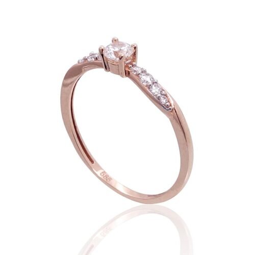 Alternative view of Gold ring with Zirkons