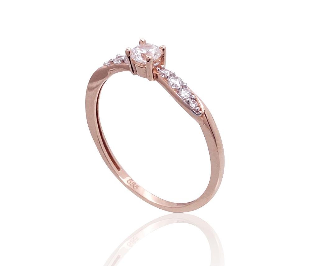 Gold ring with Zirkons - Image 2