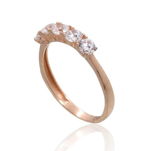 Alternative view of Gold ring with Zirkons