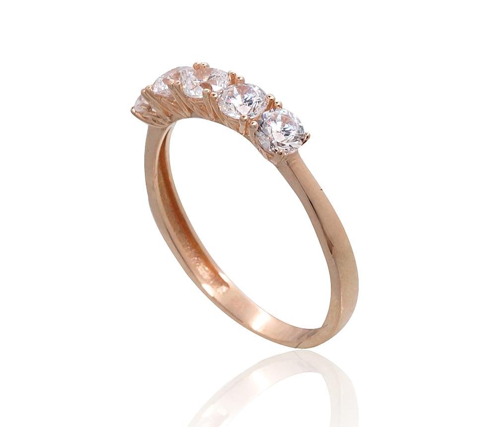 Gold ring with Zirkons - Image 2