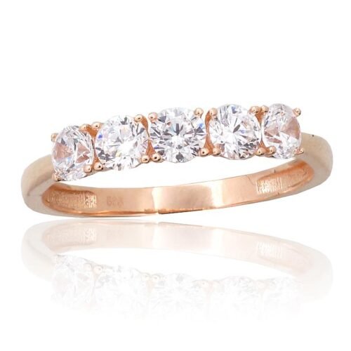 Gold ring with Zirkons