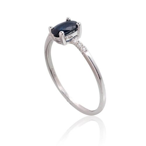 Alternative view of Gold ring with Diamonds , Sapphire