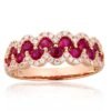 585 gold rings with gemstones including sapphire, ruby, emerald and diamonds