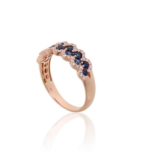 Alternative view of Gold ring with Diamonds , Sapphire