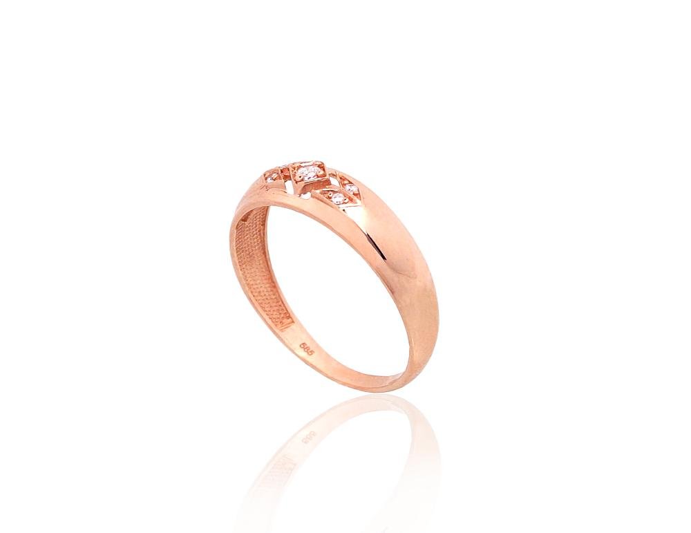 Gold ring with Zirkons - Image 2