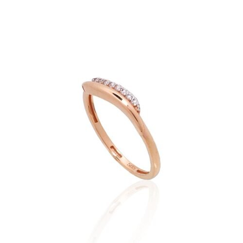 Alternative view of Gold ring with Zirkons