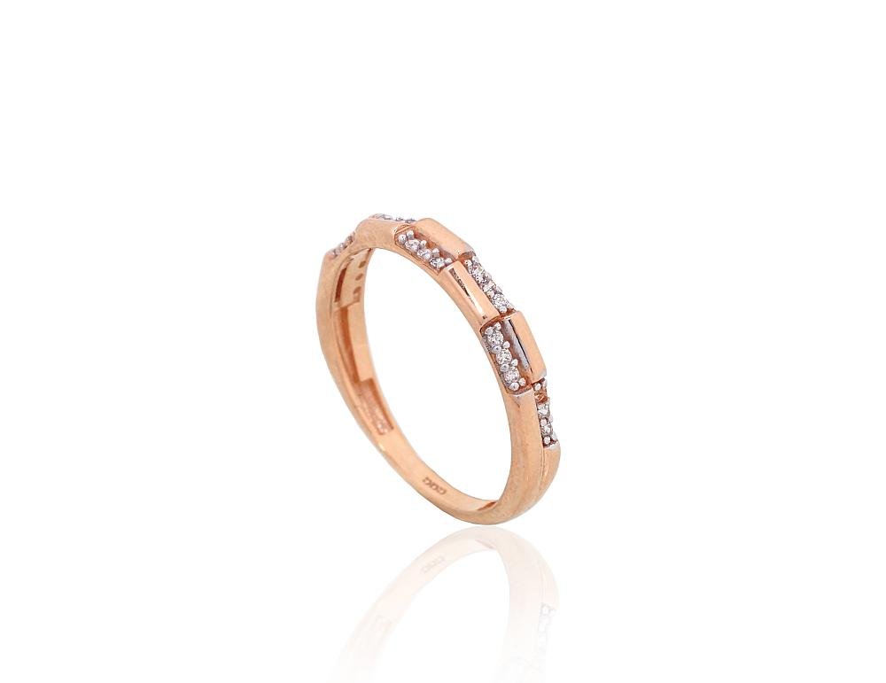 Gold ring with Zirkons - Image 2