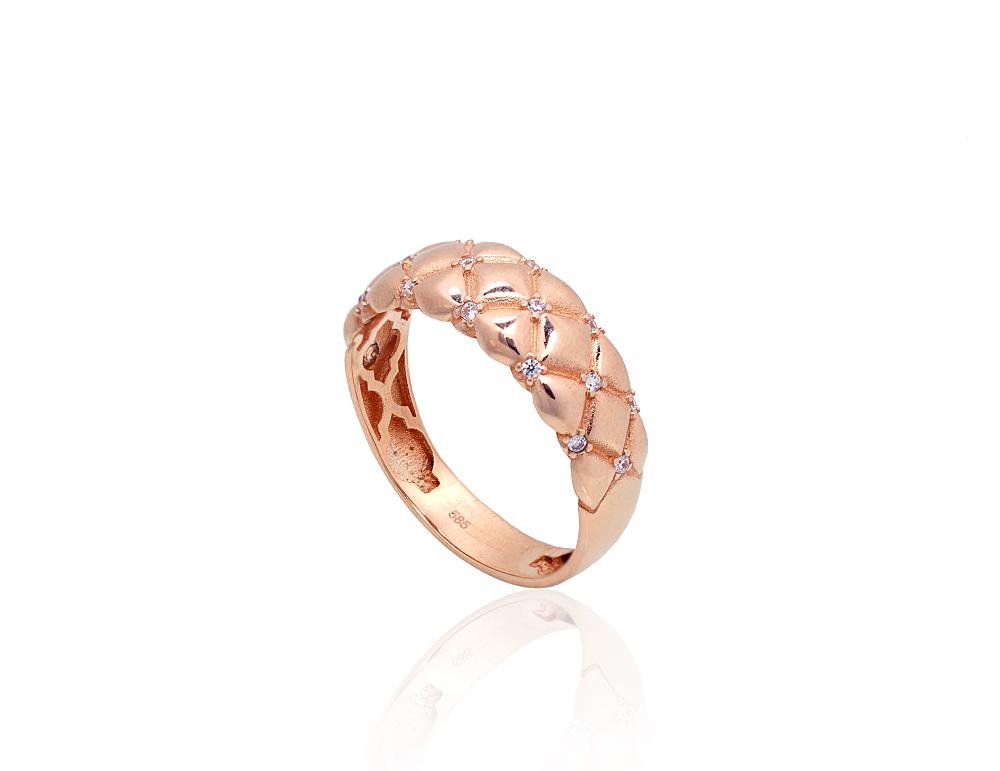 Gold ring with Zirkons - Image 2