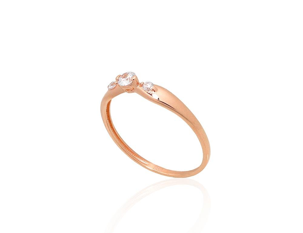 Gold ring with Zirkons - Image 2