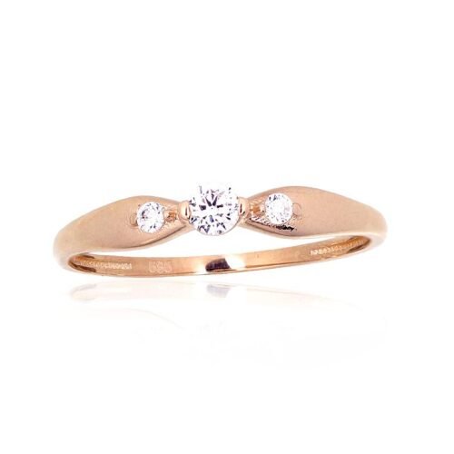 Gold ring with Zirkons
