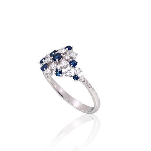 Alternative view of Gold ring with Diamonds , Sapphire