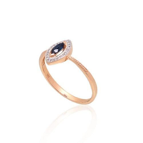 Alternative view of Gold ring with Diamonds , Sapphire