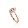 Gold ring with Diamonds , Blue Topaz - Image 2
