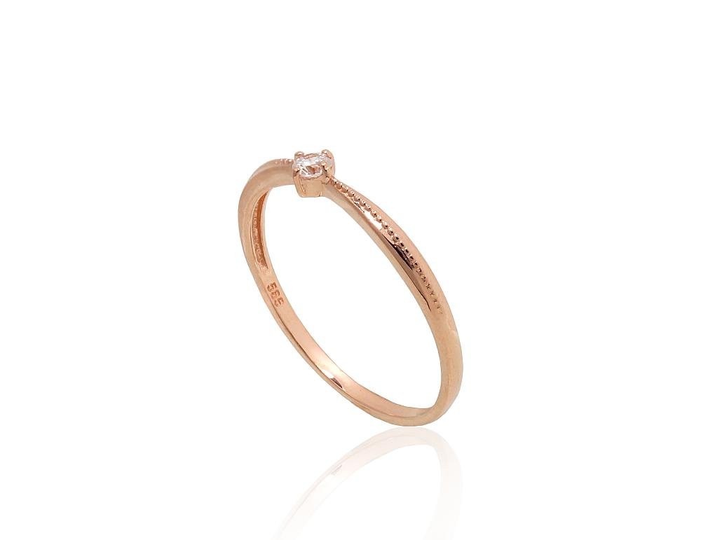 Gold ring with Zirkons - Image 2