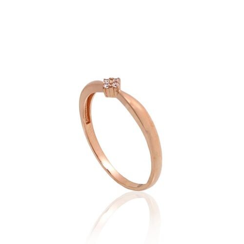 Alternative view of Gold ring with Zirkons