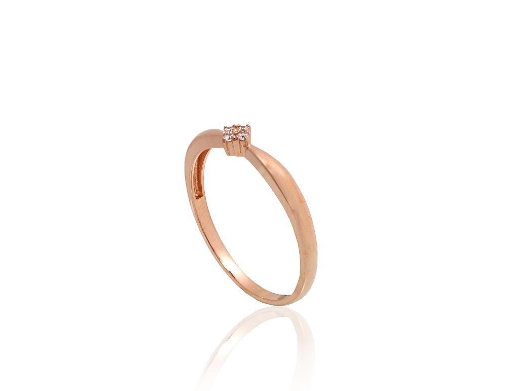 Gold ring with Zirkons - Image 2