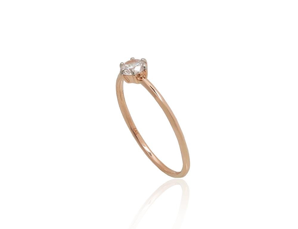 Gold ring with Zirkons - Image 2