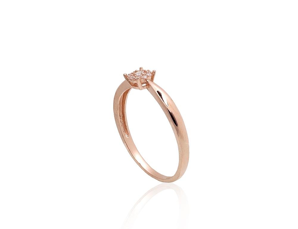 Gold ring with Zirkons - Image 2