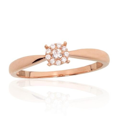 Gold ring with Zirkons