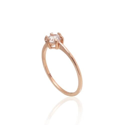 Alternative view of Gold ring with Zirkons