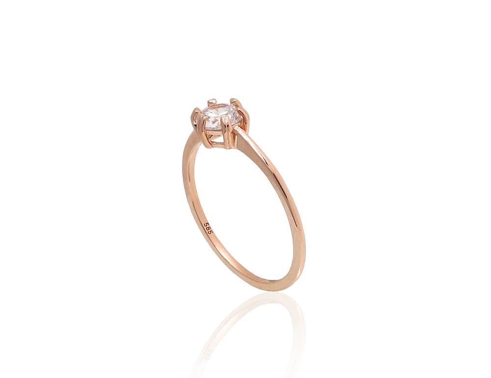 Gold ring with Zirkons - Image 2
