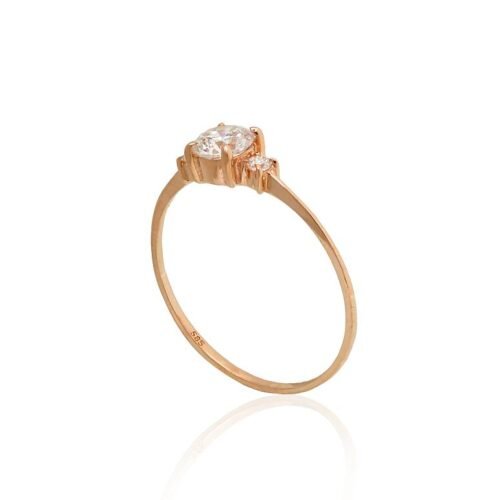 Alternative view of Gold ring with Zirkons