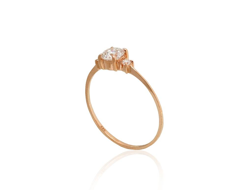 Gold ring with Zirkons - Image 2