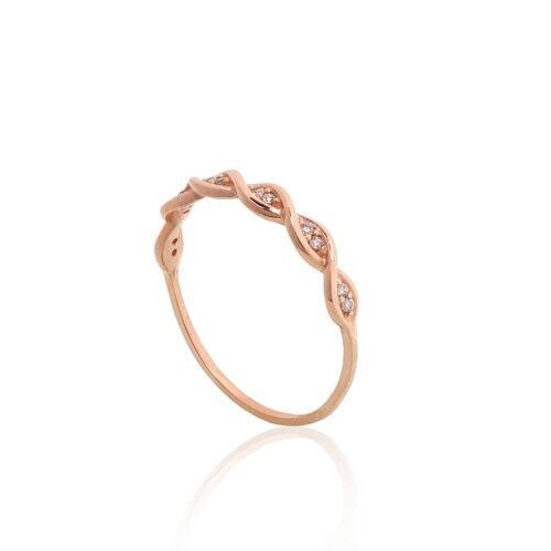 Alternative view of Gold ring with Zirkons