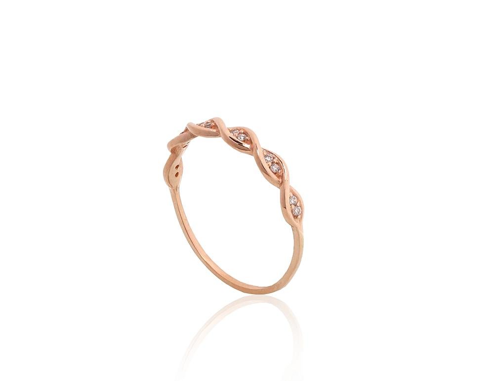 Gold ring with Zirkons - Image 2