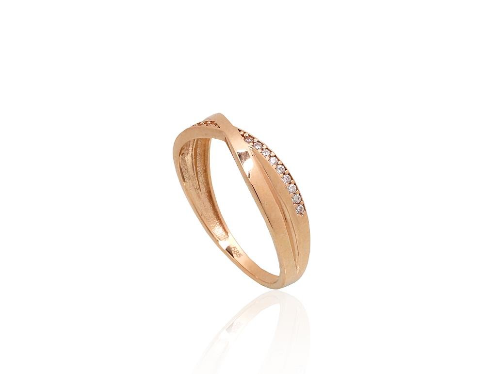 Gold ring with Zirkons - Image 2