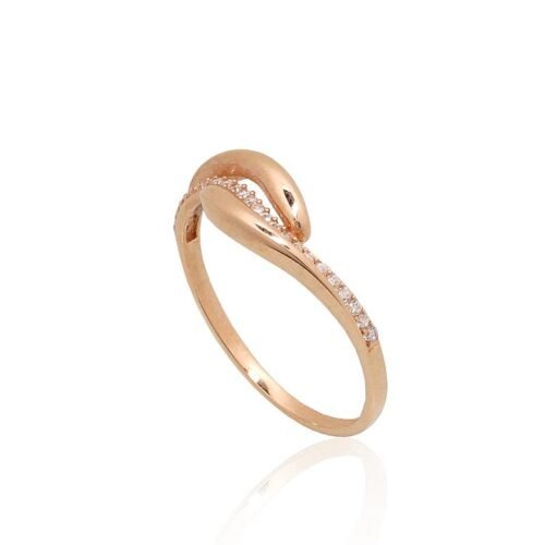 Alternative view of Gold ring with Zirkons