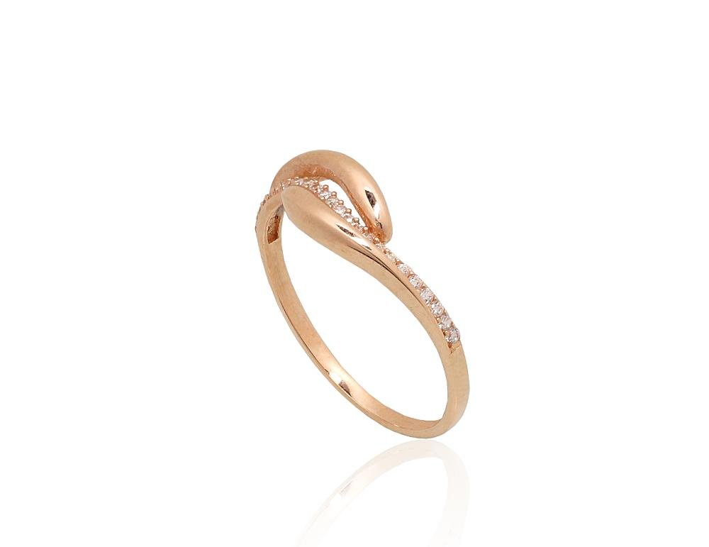 Gold ring with Zirkons - Image 2