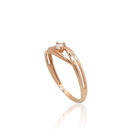 Alternative view of Gold ring with Zirkons