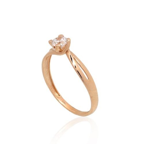 Alternative view of Gold ring with Zirkons