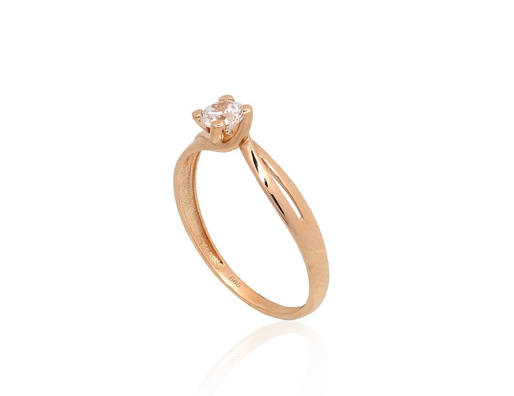 Gold ring with Zirkons - Image 2