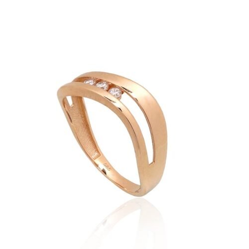 Alternative view of Gold ring with Zirkons
